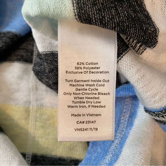 T by Talbots long sleeved striped t shirt with cut out back detail - Picture 8 of 9